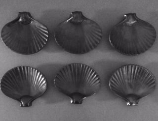 Vintage 1975 Pewter Clam Shell Dishes - Country Ware / Wilton Columbia Pa - Rare