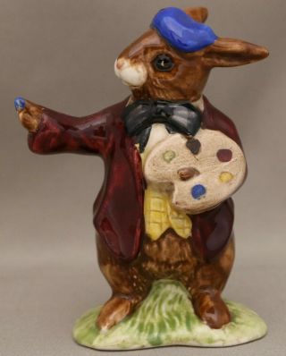 Royal Doulton Bunnykins Figure - " Artist " - Db13 - Rare Early One From 1972