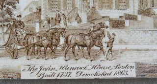 Rare Antique 1900 Wedgwood Jones McDuffee calendar tile 1737 John Hancock House 2