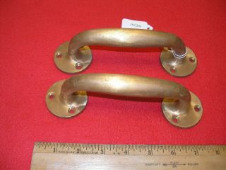 A & W Co.  Brass Handlea 7 5/8 Inches Total Length Hollow 4 3/8 Inch Grip