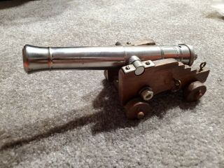 Vintage Dikar Spain Black Powder Signal Cannon.  45 Cal.  Rifled W/ Wagon Rare