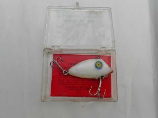 Vintage Swimmin Minnow In Plastic Box With Tag Insert Old Fishing Lure