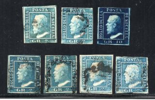 1859 Italy Sicily Rare Stamps Lot,  Cv $4125.  00,  Several With Variety