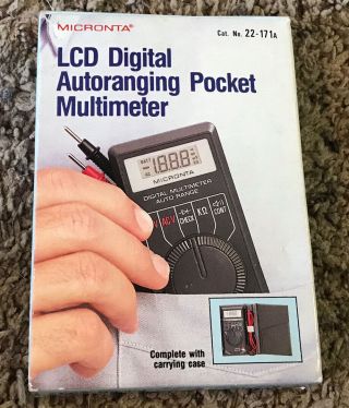 Radio Shack Micronta Lcd Digital Autoranging Pocket Multimeter - 22 - 171a