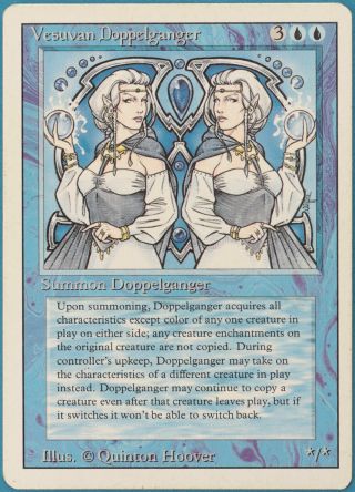 Vesuvan Doppelganger Revised Pld Blue Rare Magic Mtg Card (id 137986) Abugames