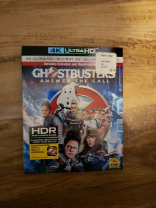 Ghostbusters (4k Uhd,  3d Blu - Ray,  2016) W/ Rare Slipcover - No Digital.