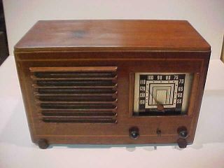 Rare Old Vintage Antique Orig Emerson Wood Ingraham Cabinet Tube Radio