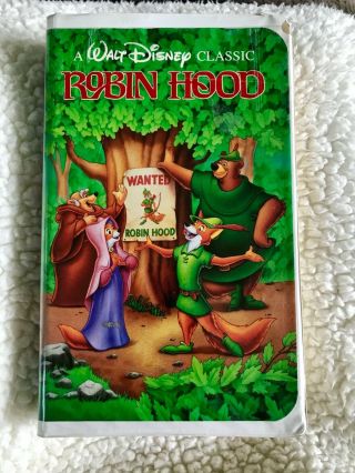 Rare Robin Hood 1984 Disney Black Diamond Vhs Tape