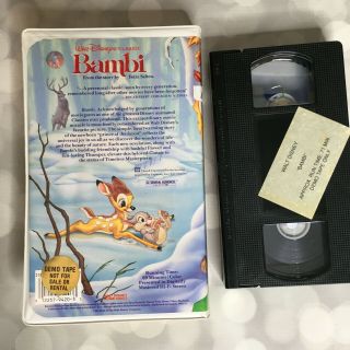 Bambi 1989 Disney VHS,  Black Diamond,  942 DEMO,  RARE 2