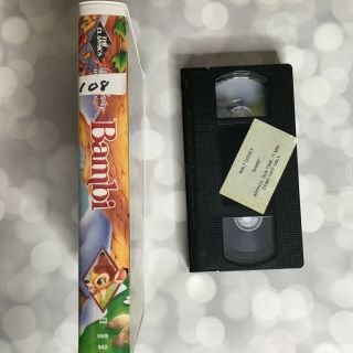 Bambi 1989 Disney VHS,  Black Diamond,  942 DEMO,  RARE 3