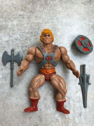 He - Man Masters Of The Universe Vintage 8 Back Rare Motu Complete 1981