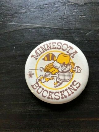 Extremely Rare 2 1/2 " 1974 Minnesota Buckskins World Team Tennis Button.