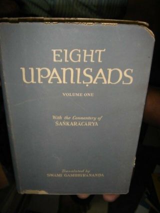 India Rare - Eight Upanisads Vol I & Ii With The Commentary Of Sankaracarya 1973