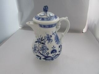 Antique Large Size Hutschenreuther Coffee Pot Blue Onion German Porcelain