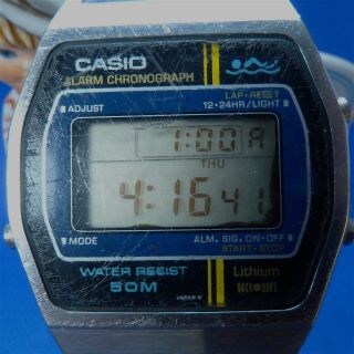 Very Rare 1987 Casio W - 30stainless Steel Japan Made Watch Battery