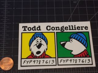 Todd Congelliere Liberty World Industries Blind 101 Rare 90s Skate Sticker