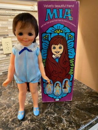Vintage Ideal 1970 Mia Doll /crissy Family W/original Box/original Outfit,  Shoes