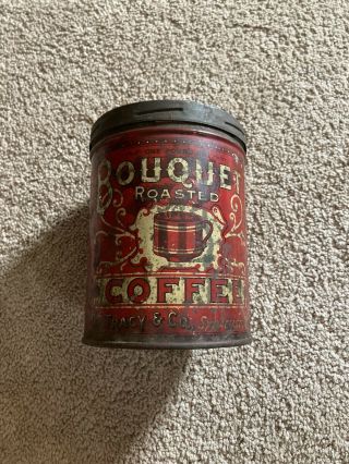 Antique Bouquet Coffee 1lb.  Tin Can W Lid