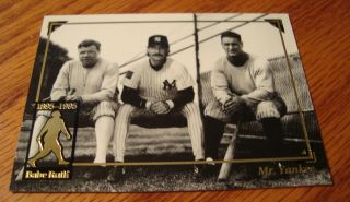 Babe Ruth 1995 Megacards Promotional Card 13 Mr Yankee,  Gehrig,  Mattingly - Rare
