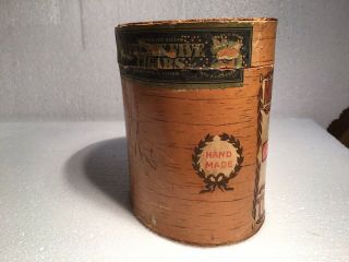 RARE 1910 NILES & MOSER CIGAR CO OVAL 25 CIGAR WOOD BOX W/TAX STAMP & TAMPA SEAL 3