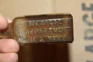 1925 Usn Medical Department Us Navy Embossed Bottle Paper Label 25 Mils Rare