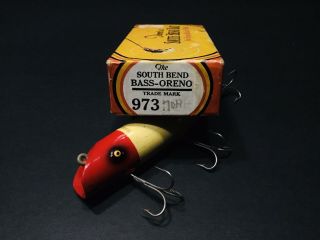 Vintage Fishing Lure,  & Box (south Bend Bass - Oreno) V.  G.