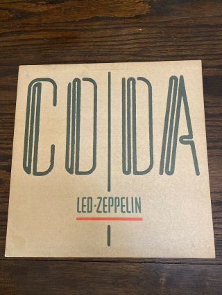 Led Zeppelin Coda Vinyl Record Rare 1982
