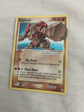 Regirock Gold Star 91/92 Ex Legend Maker - Ultra Rare Holo Pokemon Card Shi