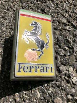 Ferrari Nose Badge,  Emblem 1960s - 70s Prancing Horse Vintage Yellow Rare