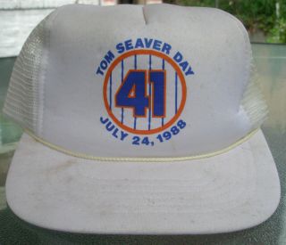 Tom Seaver Day Cap - 07/24/88 Rare,  Limited Distribution,  Ny Mets Shea Stadium