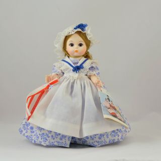 Vintage Madame Alexander 8 " Betsy Ross Doll 431 With Tag,  Box & Stand