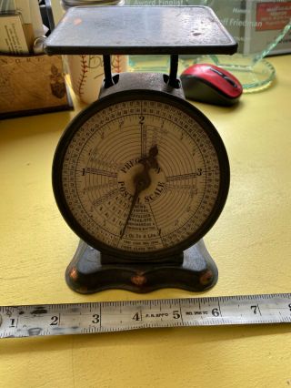 Rare Vintage Antique Chicago Triner Precision 4lb Postal Scale - Fully Functional