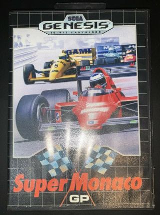 Monaco Gp (sega Genesis,  1990) Cleaned Rare Complete 2 Manuals Race