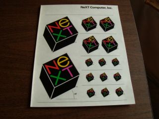 Vintage NeXT Computer Decal Sheet (Steve Jobs Apple) RARE 3