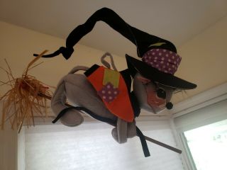 Vintage 17 " 1967 Rare Annalee Halloween Mouse/witch