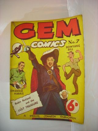 Very Rare Issue 7 Of Australian Gem Comic From May 1947