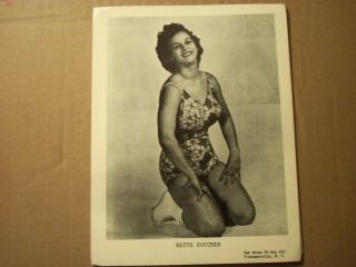Bette Boucher Rare Lady/girl Wrestler Wrestling Vintage B&w Photo