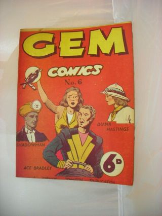 Very Rare Issue 6 Of Australian Gem Comic From April 1947