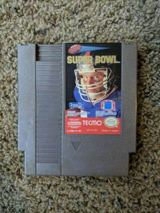 Vintage Nintendo Tecmo Bowl Football Nes Game Cartridge Authentic Rare