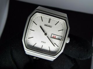 Vintage Seiko Spirit White Dial Quartz Japan Made Non Digital Watch 7n93 - 5000