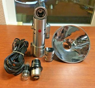 Rare Vintage Flash Unit Main With Cord Midget Bulb Adapter,  Self - Ext.  & Tester