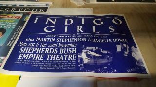 Indigo Girls : Rare 1994 English Concert Poster
