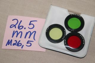 Rare Size,  26.  5mm Black & White Color Filters,  26.  5mm Red,  Yellow,  Yell - Green
