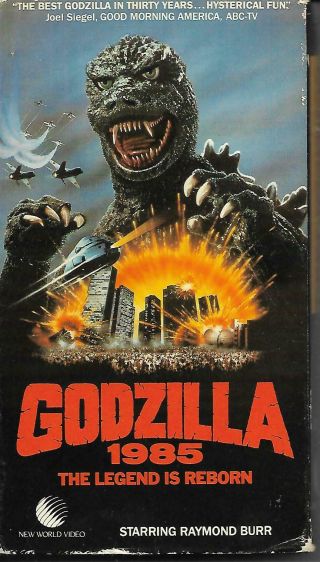 Godzilla 1985 " The Legend Is Reborn " Vhs Raymond Burr Rare World Release