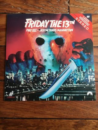 Rare Horror Laserdisc Friday The 13th Part 8 Viii Jason Takes Manhattan