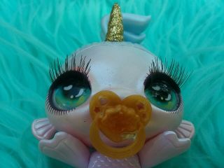 Poopsie Sparkly Critters Bubbles Unicorn Fish Figure Ultra Rare Pacifier Mga 4 "