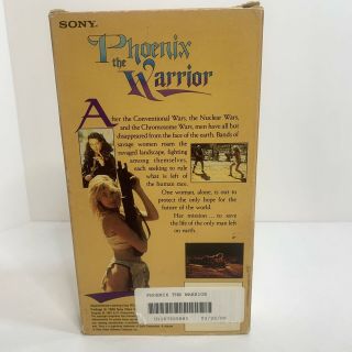 Phoenix The Warrior Vhs Sci - fi Rare Vhs 2