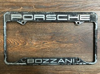 Rare Vintage Front Bozzani Porsche Dealer License Plate Frame.  Vw Volkswagen