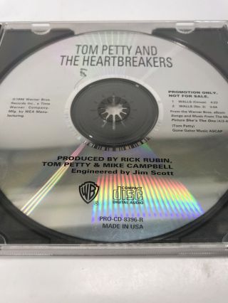 Tom Petty And The Heartbreakers Walls 2 Track Rare Promo Cd 1996 Vgc