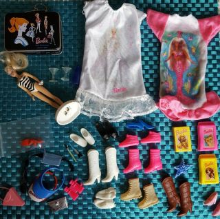 41 Pc Barbie Doll Accessories Shoes Clothes Handbags Misc